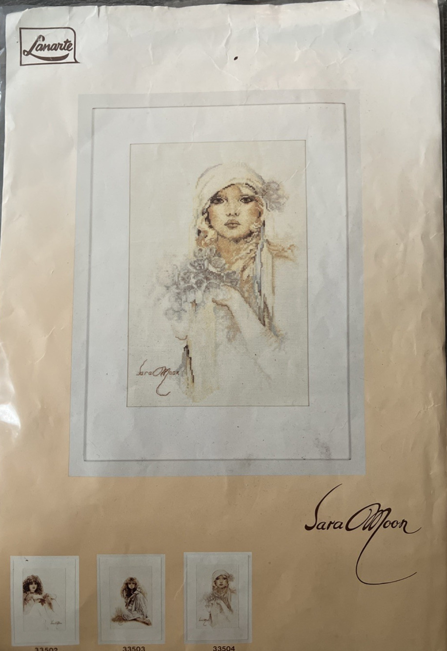 Lanarte Sara Moon Romance Collection Lilac Flower Counted Cross Stitch Kit 34782
